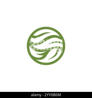 Symbole logo Leaf Organic. Icône feuilles Illustration de Vecteur