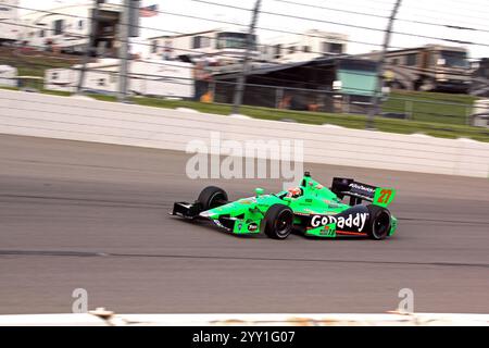 Newton Iowa, États-Unis - 22 juin 2013 : IndyCar Iowa Corn 250, Iowa Speedway, entraînements et qualifications. James Hinchcliffe Toronto GoDaddy Banque D'Images