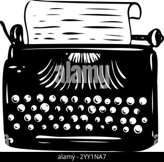 Illustration vectorielle de machine à écrire Illustration de Vecteur