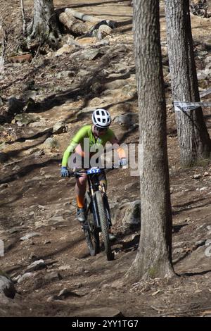 XCO Race dans les collines de Windrock Bicycle Park à Oliver Springs, Tennessee, États-Unis. Festival national du vélo du Tennessee Banque D'Images