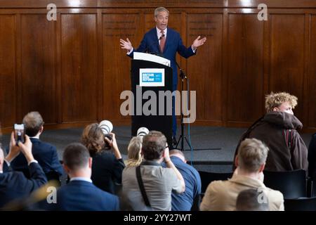 [MccLi0009646] Nigel Farage et Richard TICE lors d'un événement Reform UK cet après-midi. C) Belinda Jiao 07598931257 www.belindajiao.com jiao.bilin@gmai Banque D'Images