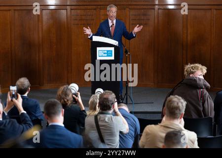 [MccLi0009646] Nigel Farage et Richard TICE lors d'un événement Reform UK cet après-midi. C) Belinda Jiao 07598931257 www.belindajiao.com jiao.bilin@gmai Banque D'Images