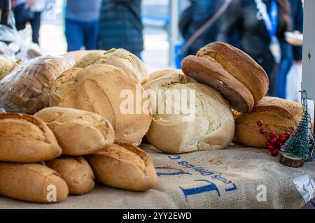 MALAGA, ESPAGNE - 8 DÉCEMBRE 2024 : marché alimentaire de Noël - Taste of Malaga, Espagne Banque D'Images