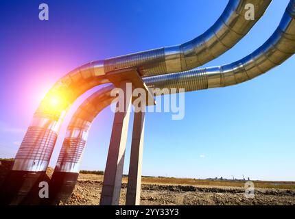 Équipement de pipeline industriel de l'usine Banque D'Images