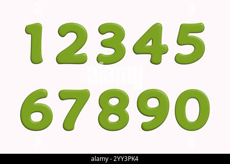 Jeu de chiffres colorés. Illustration vectorielle. Éléments de modèle pour carte de vœux, conception Web. Mathématiques éducation jeux pour enfants Illustration de Vecteur