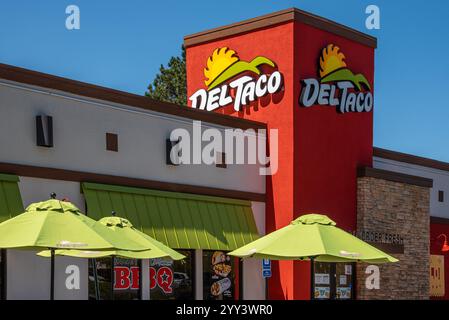 Del Taco Tex-Mex fast food rstaurant à Snellville, Géorgie. (ÉTATS-UNIS) Banque D'Images