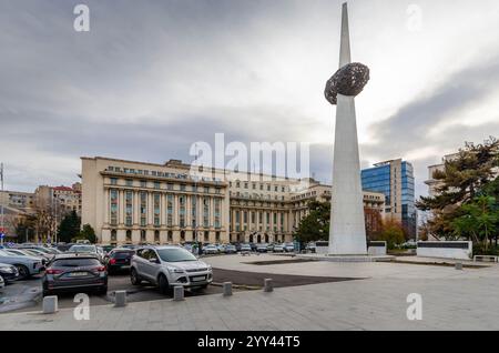 Place de la révolution dans le centre de Bucarest Banque D'Images