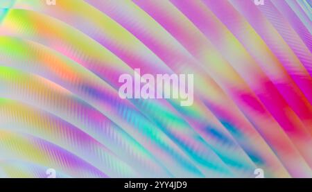 Superbe illustration 3D de vagues de cristal abstraites, avec un mélange de couleurs pastel et d'effets irisés parfait pour les arrière-plans modernes et artistiques Banque D'Images