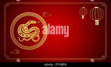 Nouvel an chinois 2025 Zodiac Snake Banque D'Images