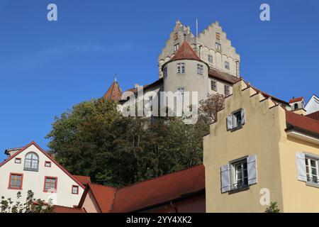 Château dans la ville du moyen âge Meersburg au lac de Constance, Allemagne Banque D'Images