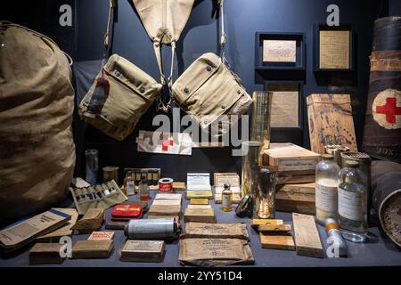 Kit, Musée d-Day Experience, Carentan, Normandie, France Banque D'Images