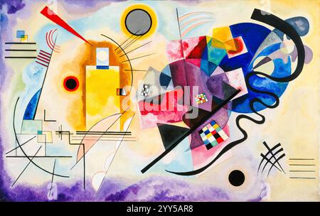 Wassily Kandinsky, Gelb-Rot-Blau (jaune-Rouge-Bleu), peinture abstraite à l'huile sur toile, 1925 Banque D'Images