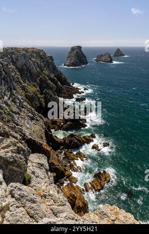Pointe de Pen Hir sur Crozon Banque D'Images