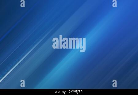 Bleu flou fond de mouvement dégradé bleu serein avec traînées de lumière diagonales dynamiques Banque D'Images