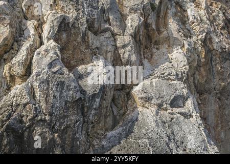 Structures en pierre, côte rocheuse, texture, fond, Santa Maria di Leuca, Pouilles, Italie, Europe Banque D'Images