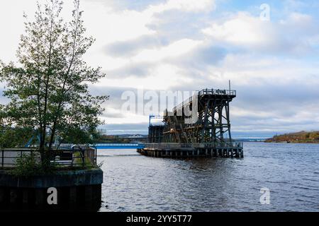 Gateshead UK : 29 octobre 2024 : Dunston Staiths sur la rivière Tyne par un jour ensoleillé d'automne Banque D'Images