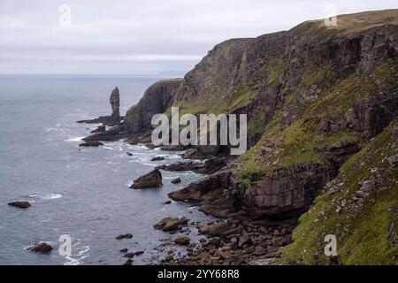 Le vieil homme de Stoer, Sea Stack à Sutherland, Écosse Royaume-Uni Banque D'Images
