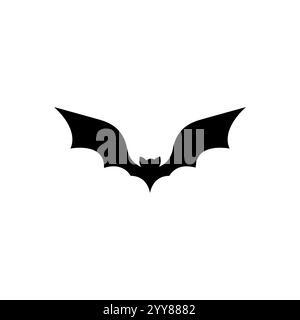 vecteur d'icône de silhouette de chauve-souris. illustration vectorielle de batte Illustration de Vecteur