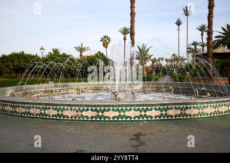 fontaine dans parc lalla hasna parc koutoubia jardins marrakech, maroc Banque D'Images