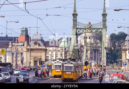 Hongrie, Budapest, le tramway est le principal moyen de transport public de la ville; Banque D'Images