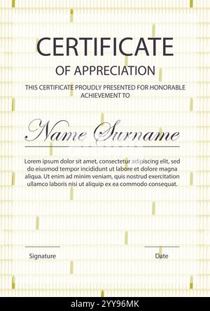 Modèle de certificat élégant moderne avec des formes géométriques. Appréciation des affaires et de l'éducation Illustration de Vecteur