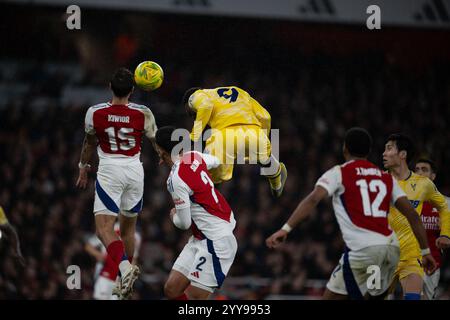 LONDRES, ANGLETERRE - 18 DÉCEMBRE : Eddie Nketiah de Crystal Palace marque un but lors du match de quart de finale de la Carabao Cup entre Arsenal et Crystal Pal Banque D'Images