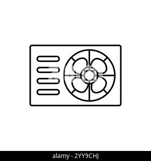 Vecteur d'icône d'unité extérieure CA isolé Illustration de Vecteur