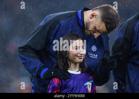 Milan, Italien. 19 décembre 2024. Marko Arnautovic du FC Internazionale vu lors du match de football Coppa Italia 2024/25 entre le FC Internazionale et Udinese Calcio au San Siro Stadium crédit : dpa/Alamy Live News Banque D'Images