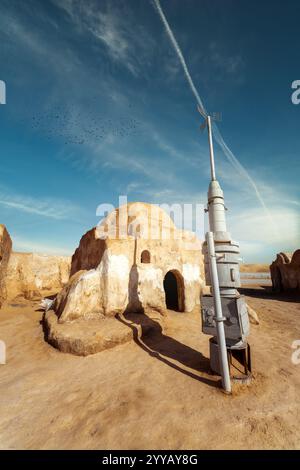 Lieu de tournage de MOS Espa Star Wars en Tunisie, janvier 2023 Banque D'Images