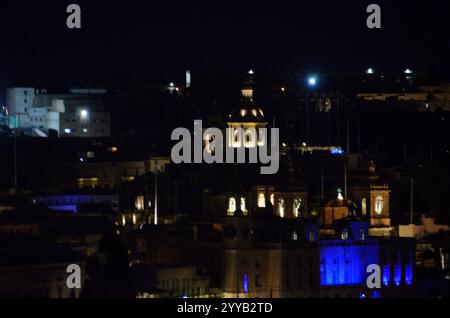 Birgu-Vittoriosa vue de la Valette, Malte, Europe Banque D'Images