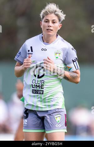 Canberra, Australie ; 21 décembre 2024 : Michelle Heyman du Canberra United FC est photographiée lors du match de la Ninja A-League féminine Round 7 2024/25 entre le Canberra United FC et le Melbourne Victory FC au McKellar Park à Canberra, Australie, le 21 décembre 2024. (Crédit photo : Nick Strange/Fotonic/Alamy Live News) Banque D'Images