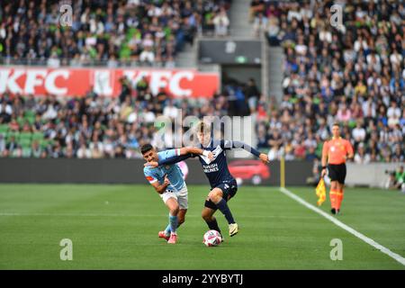 MELBOURNE, AUSTRALIE. 21 décembre 2024. ISUZU A League Round 9, Melbourne Victory vs Melbourne City de AAMI Park, Melbourne, Australie. Crédit : Karl Phillipson / Alamy Live News Banque D'Images