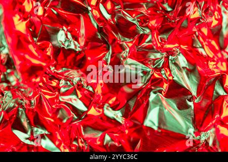 Papier d'emballage de vacances dans un fond de texture abstraite en gros plan Banque D'Images