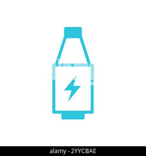 Icône de fusible électrique en céramique. Protecteur rétro. Isolé sur fond blanc. Icône bleue définie. Illustration de Vecteur