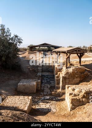 Bethany Beyond the Jordan, Al-Maghtas, site baptisé de Jésus-Christ, Jordanie - Portrait tourné Banque D'Images