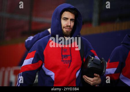 LONDRES, Royaume-Uni - 21 décembre 2024 : Jorginho d'Arsenal arrive devant le match de premier League entre Crystal Palace FC et Arsenal FC à Selhurst Park (crédit : Craig Mercer/ Alamy Live News) Banque D'Images