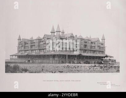 L'hôtel Baldwin, Beach Haven, New Jersey. Photographie d'archives de travaux architecturaux de Wilson Brothers & Co, ingénieurs civils et architectes, réalisée en 1885. Banque D'Images