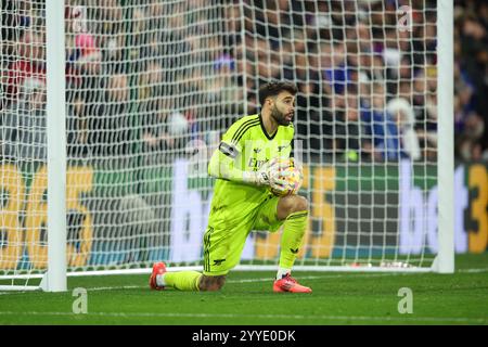 LONDRES, Royaume-Uni - 21 décembre 2024 : David Raya d'Arsenal lors du match de premier League entre Crystal Palace FC et Arsenal FC à Selhurst Park (crédit : Craig Mercer/ Alamy Live News) Banque D'Images