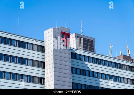 Deutsche Telekom T-Mobile bâtiment et bureau à Hambourg, Allemagne Banque D'Images