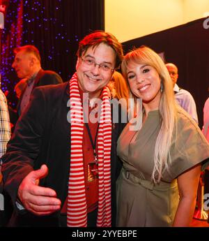 Marcus Zander, Annemarie Eilfeld BEI Frank Zanders 30. Weihnachtsfeier für Obdachlose 2024 im Estrel Convention Center. Banque D'Images