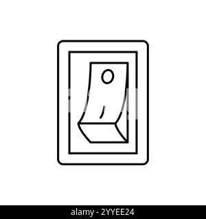 Icône de ligne de commutateur électrique. Éteignez le signe de style linéaire pour le concept mobile et la conception Web. Désactiver l'icône de vecteur de contour de position. Symbole, logo Illustration de Vecteur