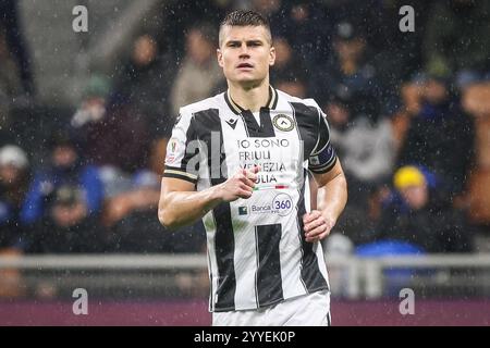 Milan, Italie, Italie. 19 décembre 2024. Jaka BIJOL de l'Udinese Calcio lors de la Coupe d'Italie, Coppa Italia match entre le FC Internazionale et l'Udinese Calcio au Stadio Giuseppe-Meazza le 19 décembre 2024 à Milan, Italie. (Crédit image : © Matthieu Mirville/ZUMA Press Wire) USAGE ÉDITORIAL SEULEMENT! Non destiné à UN USAGE commercial ! Banque D'Images