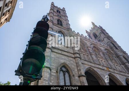 Basilique notre-Dame dans le Vieux-Montréal. Montréal, Québec, Canada. Banque D'Images