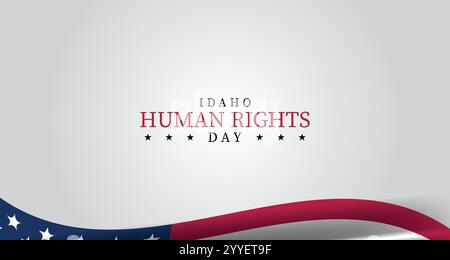 Honorer l'égalité et la justice Journée des droits de l'homme de l'Idaho Illustration de Vecteur