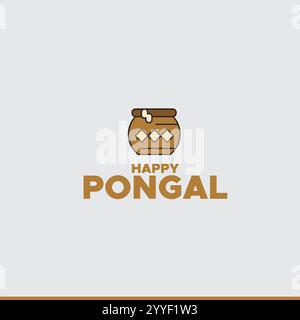 Happy Pongal, festivals indiens Makar Sankranti, Lohri, Pongal et Bohag Bihu illustration vectorielle éditable publications et bannières de médias sociaux Illustration de Vecteur