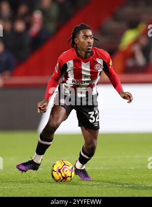 Londres, Royaume-Uni. 21 décembre 2024. Brentford's Paris Maghoma lors du match de premier League au Gtech Community Stadium de Londres. Le crédit photo devrait se lire comme suit : David Klein/Sportimage crédit : Sportimage Ltd/Alamy Live News Banque D'Images