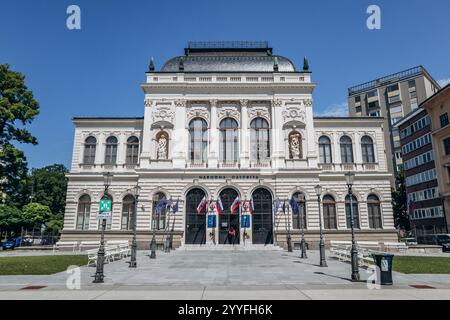 Ljubljana, Slovénie - 14 août 2024 : le Musée national de Slovénie, le plus ancien musée de Slovénie, situé à Ljubljana Banque D'Images