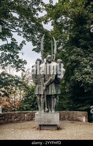 Ljubljana, Slovénie - 14 août 2024 : Monument aux révoltes paysannes, érigé en 1974 à Ljubljana pour marquer le 500e anniversaire de la révolte paysanne Banque D'Images