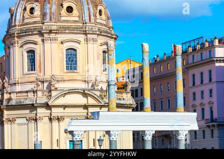 Église du très Saint nom de Marie au Forum de Trajan à Rome, Italie Banque D'Images
