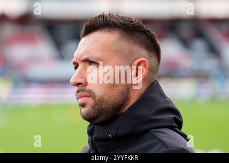 Roterdam, pays-Bas. 22 décembre 2024. ROTTERDAM, 21-12-2024, Stadium Het Kasteel, saison 2024/2025, Dutch Eredivisie Football entre Sparta Rotterdam et Ajax, Francesco Farioli crédit : Pro Shots/Alamy Live News Banque D'Images